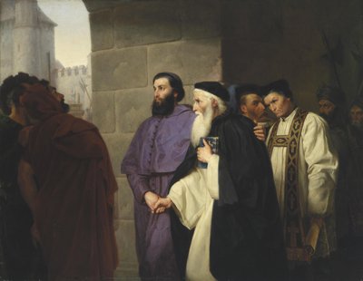 Hugh Latimer en Nicholas Ridley op weg naar de brandstapel door Hermann Schweder